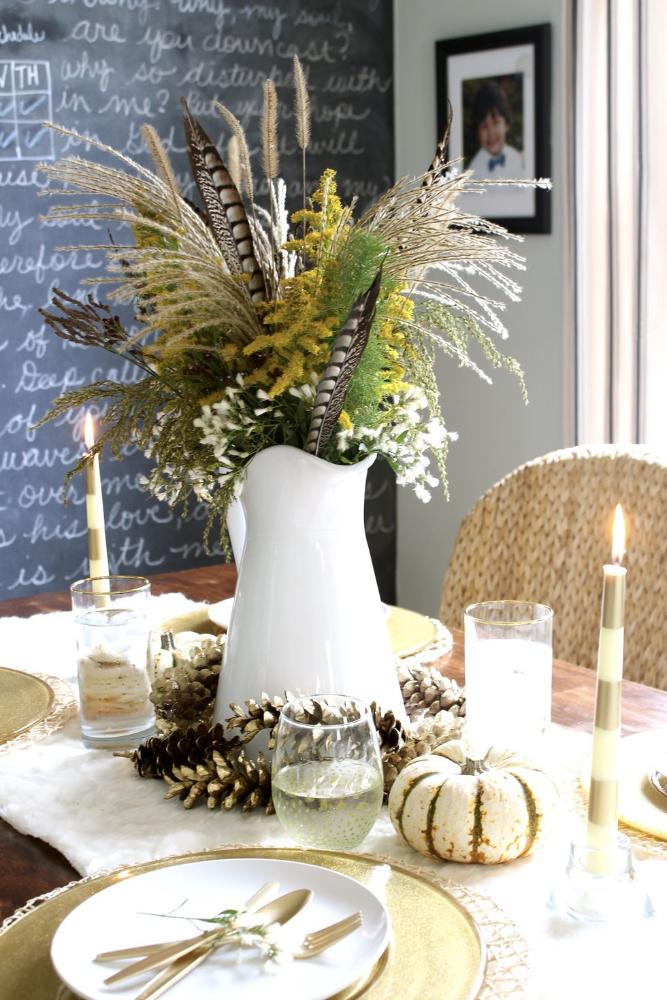 feather centerpiece